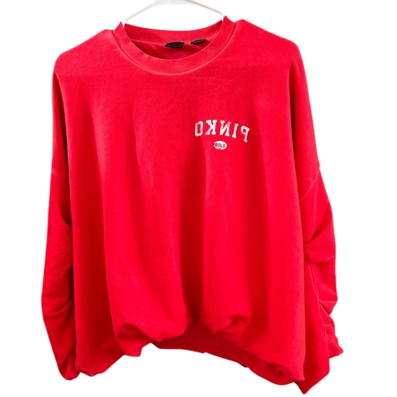 Pinko Tops - Pinko Oversized Layered Red/Orange Logo Sweatshirt Size M/L. NWOT